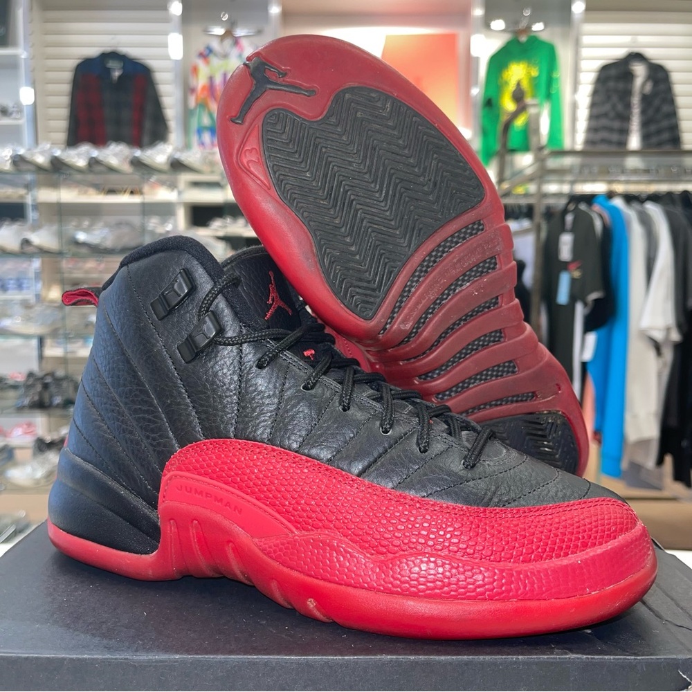 Air Jordan 12 Retro BG 'Flu Game' 2016 - LIGHTLY WORN NO BOX - Picture 7 of 7